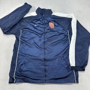 Nike‎ Team Jacket Womens XL Navy White Full Zip Lined Warm Up SU Monogram Track